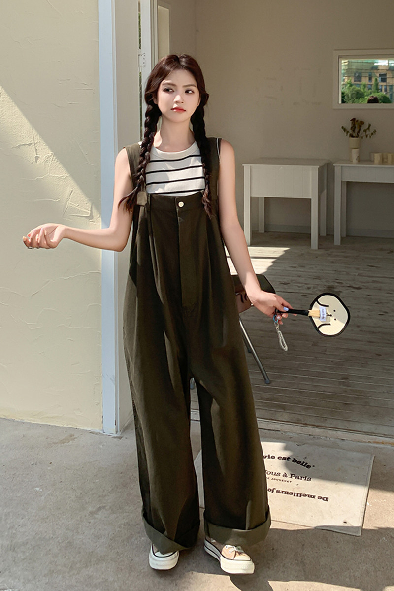 主推2025夏季新款背带阔腿裤C022-9099-P125-K178,女装连体裤,2C022
