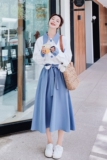 高级感超好看衬衫连衣裙女春秋2024新款法式茶歇今年流行漂亮长裙，女装连衣裙，2C056