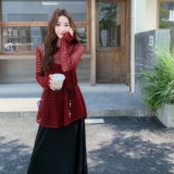 高级感法式气质时尚套装裙女宽松镂空针织罩衫搭配背心裙装两件套，女装连衣裙，2C166