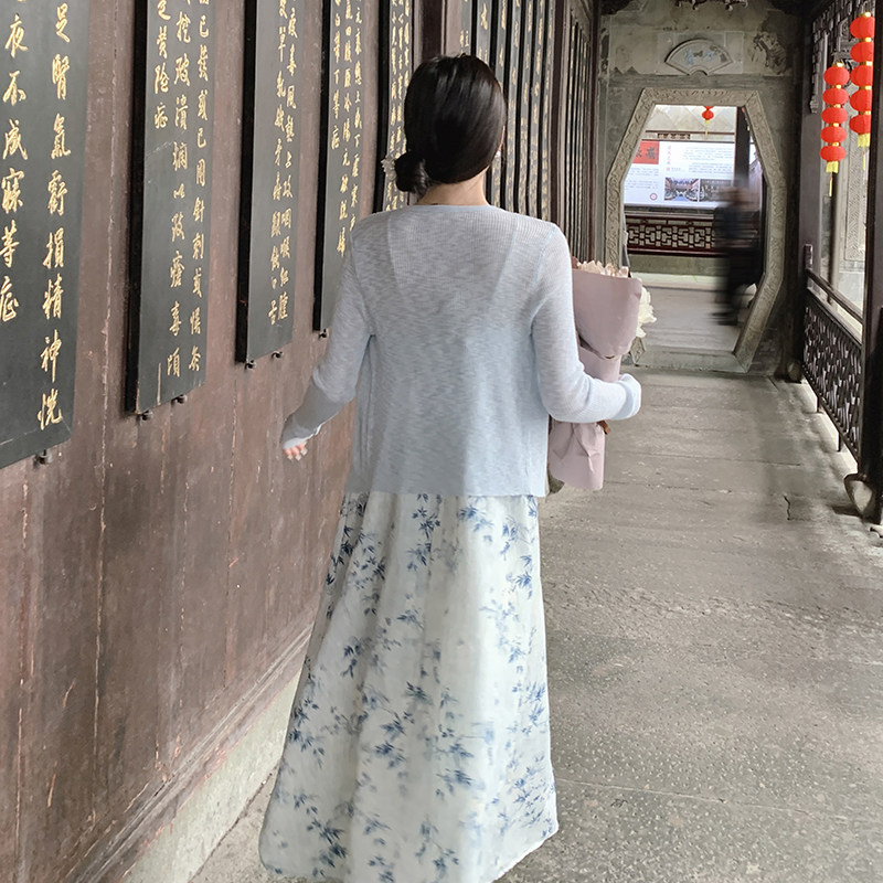 现货【买家秀】夏款吊带裙披肩两件套2C353-8620-p140-K208,女装套装/套裙,2C353