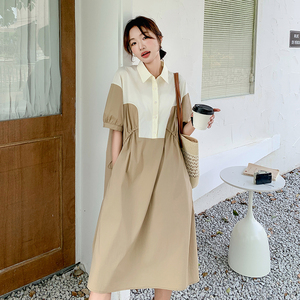 现货 休闲减龄 拼接连衣裙 7611-P115-K168图片