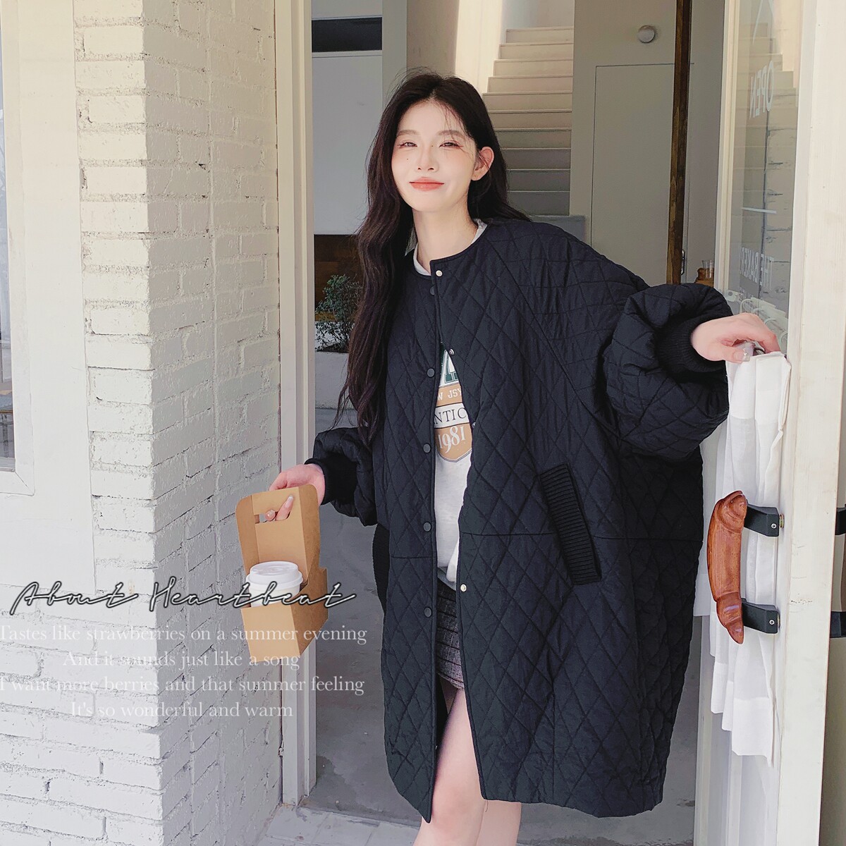 【大货已出】又轻又暖蝙蝠袖复古绗线菱格棉服6687-P165控248,女装棉衣/棉服,2C137