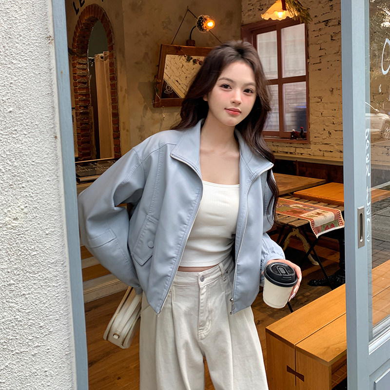 主推现货2025春装新款皮衣C022-9119-P140-K198,女装短外套,2C022