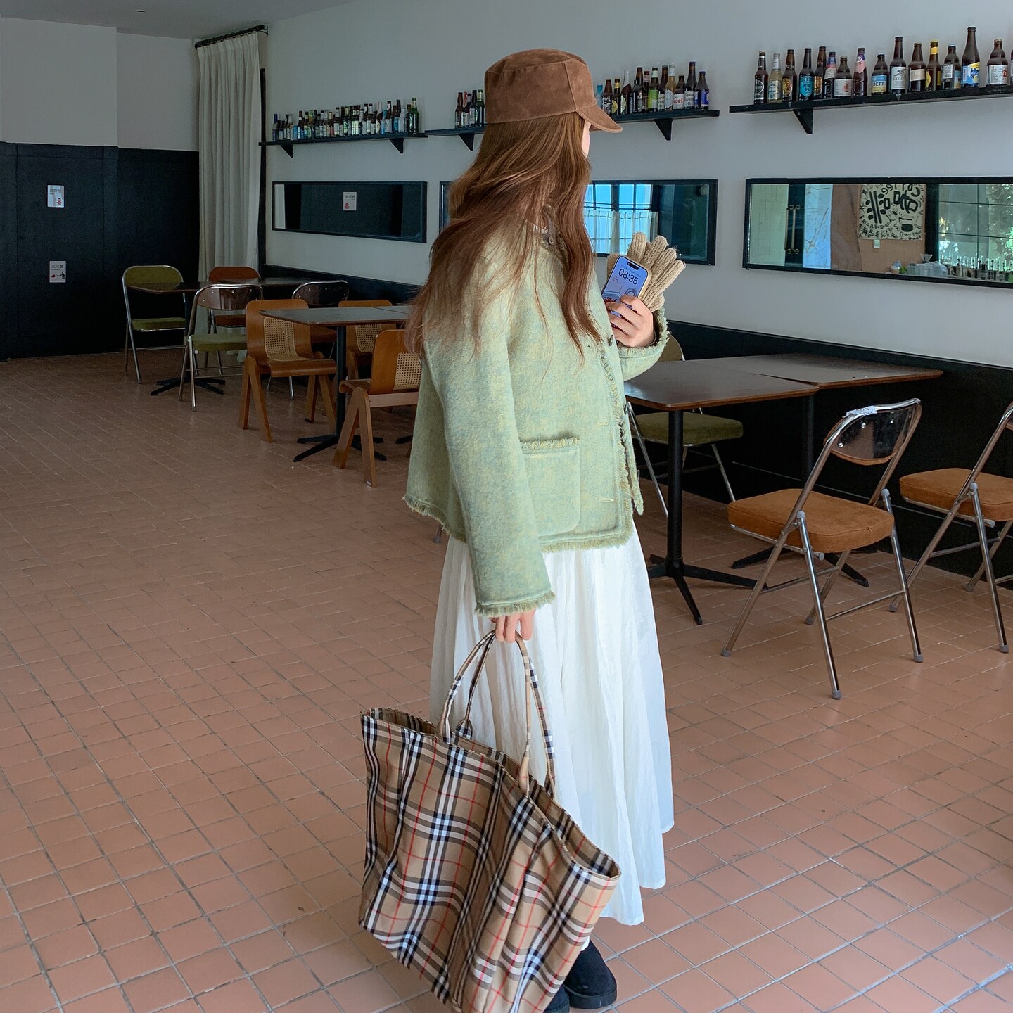 【现货】小香风双面尼外套D201P195K278,女装毛呢外套,2D008