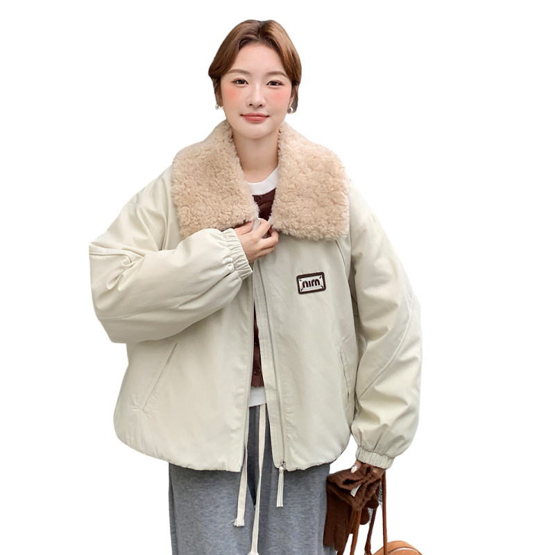 韩系翻领派克羽绒服女2025冬季新款氛围感时尚百搭减龄白鸭绒外套,女装羽绒服,2C125