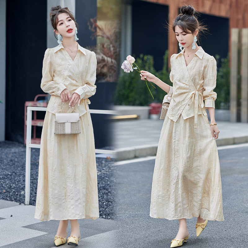 主推24春夏新款新中式风提花汉服套裙1C086-638-P165-K238,女装套装/套裙,衣珂纱朗