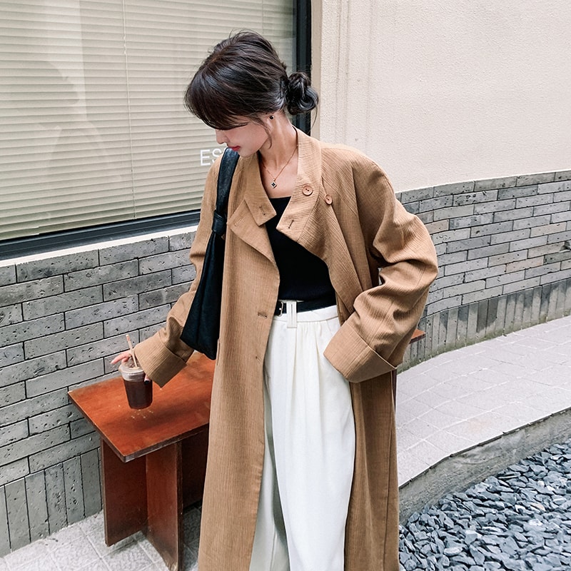 【新款】设计感风衣外套C161-6132-P175-K258,女装风衣,2C161