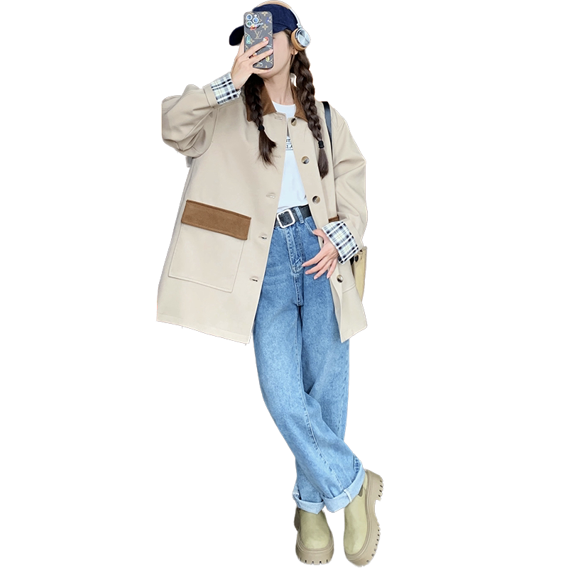 现货新款春季新款韩版风衣2C299-8055-P155-K218,女装风衣,2C299