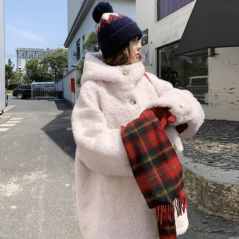 【现货】羊羔毛连帽2c016-7070-P205-K318,女装毛呢外套,2C016