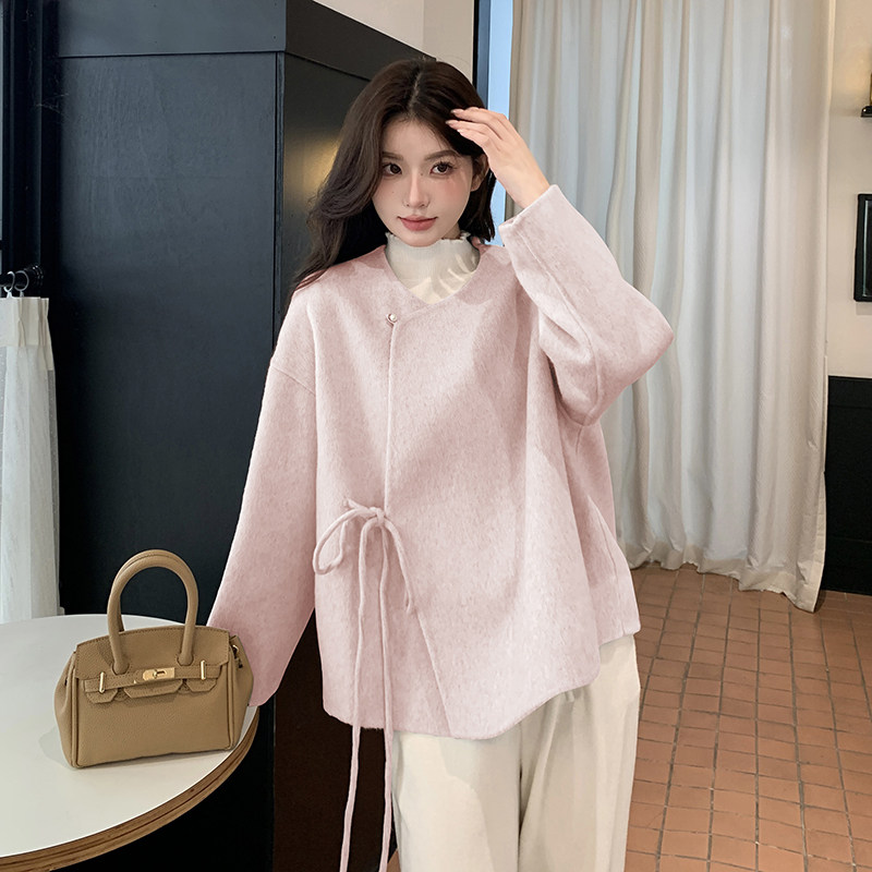 【大货】新中式风双面羊绒70毛2C200-Y605-P275-K378,女装毛呢外套,2C200