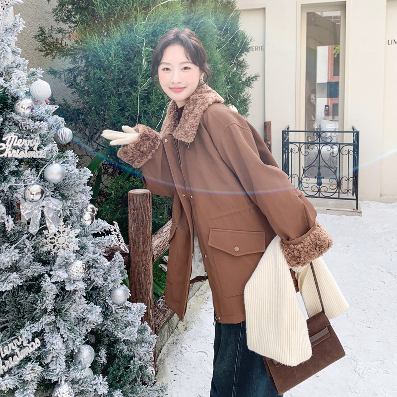 新款冬装时尚保暖派克服90绒内胆2C098-9077P295K398,女装派克服,2C098