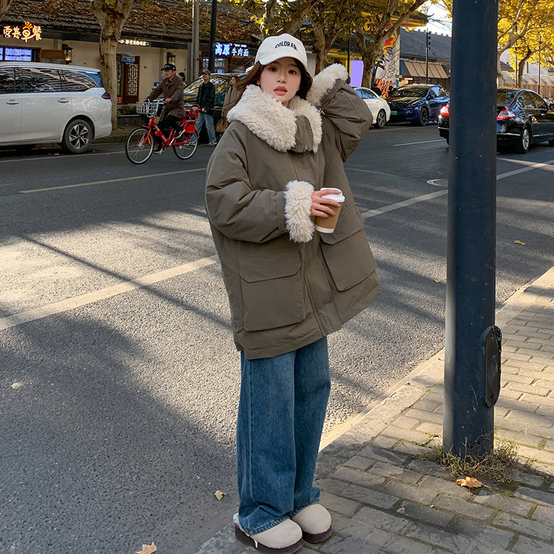 2025年冬季休闲风加厚保暖派克服,女装派克服,2C230