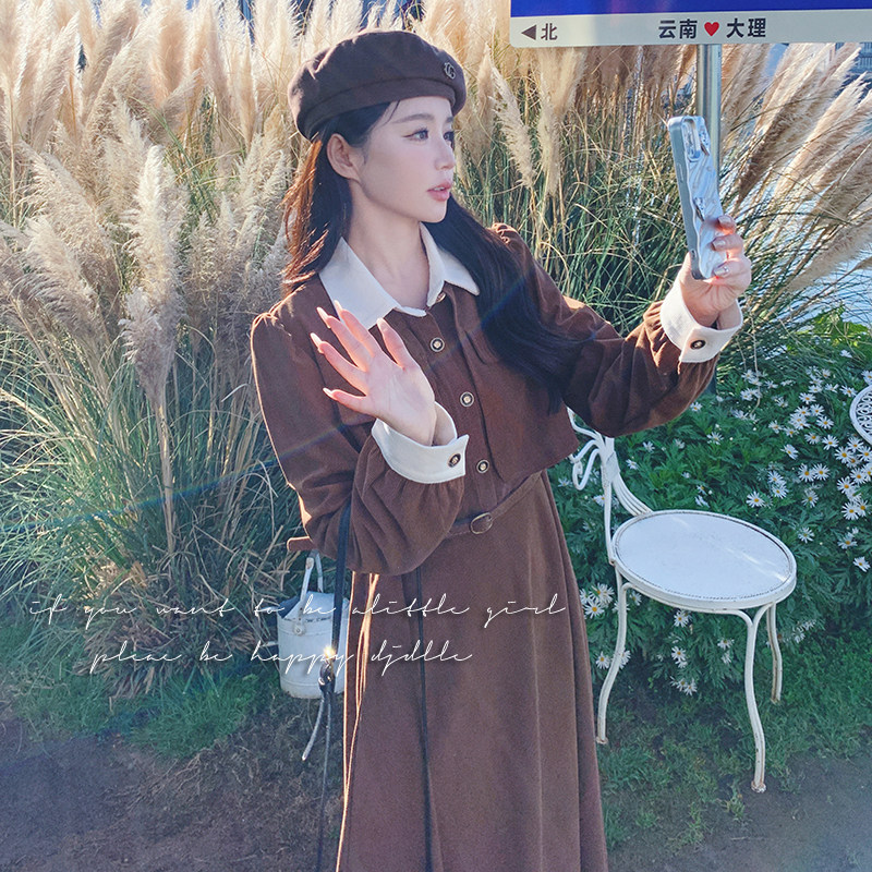 【 】24春新款 法式复古假两件连衣裙 88068-P130 K188图片
