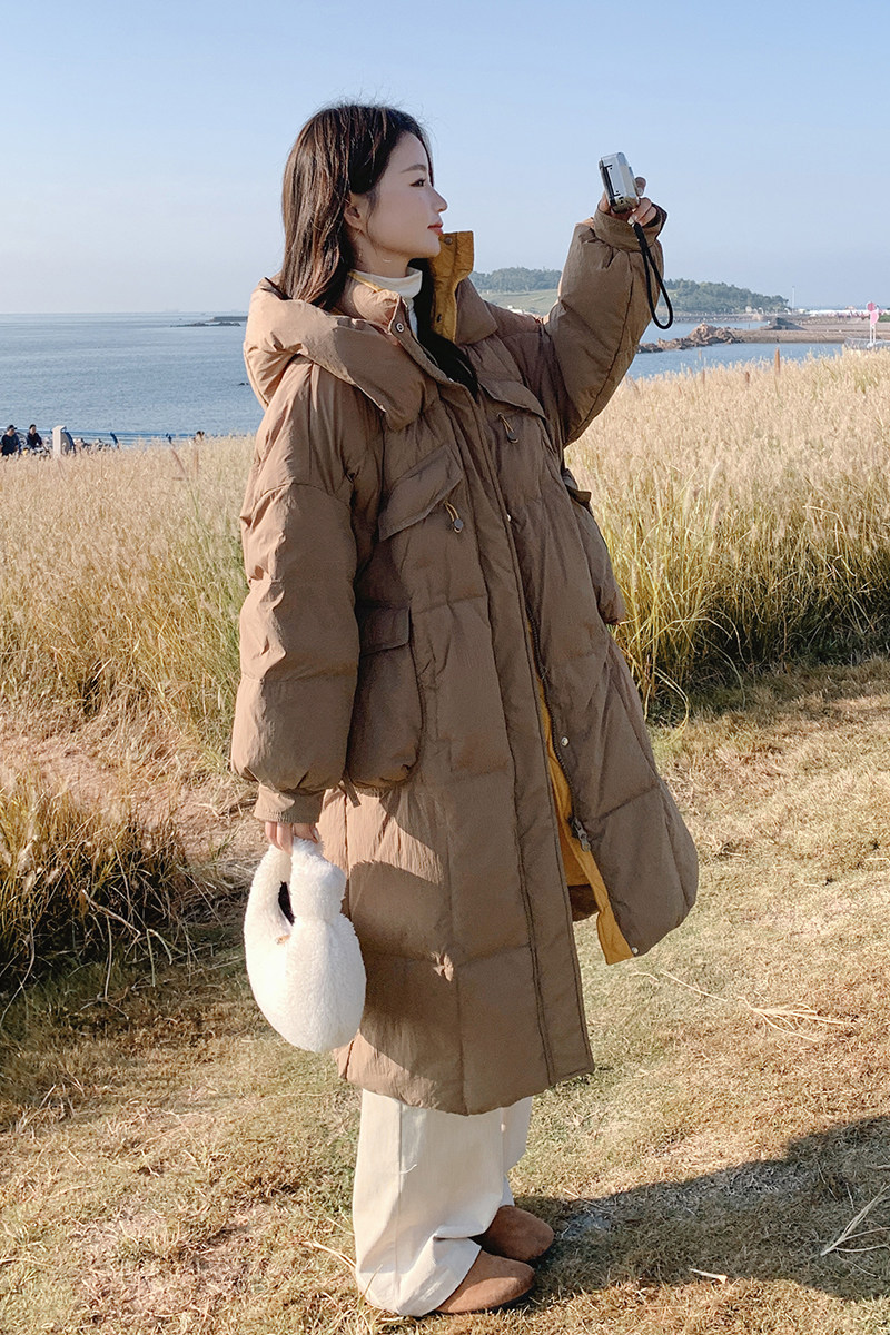 【新款】白鸭绒韩版中长款羽绒服2363-P245-K358,女装羽绒服,2C057