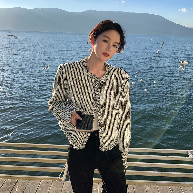 现货2026新款小香短款外套浙宝035083款号5852P125K178,女装短外套,2C053