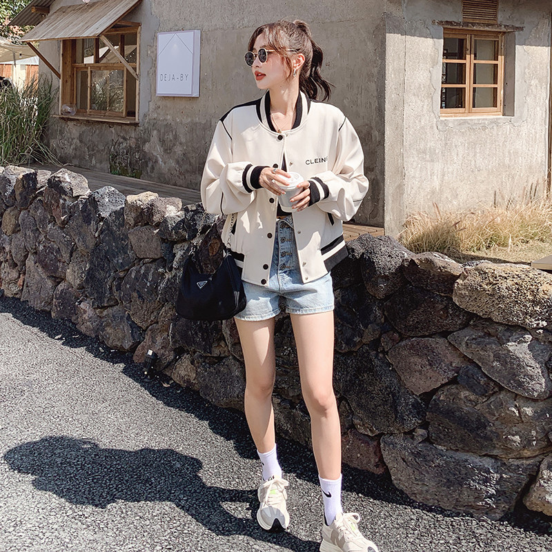 秋装 拼接外套棒球服上衣 057-5805-P130K188图片