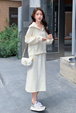 【现货】休闲大翻领卫衣加裙子套装088-8815P145K198，女装套装/套裙，2C088