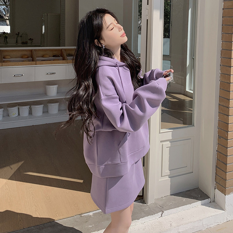现货  紫色连帽卫衣套装 2C206-L218-P155-K218图片