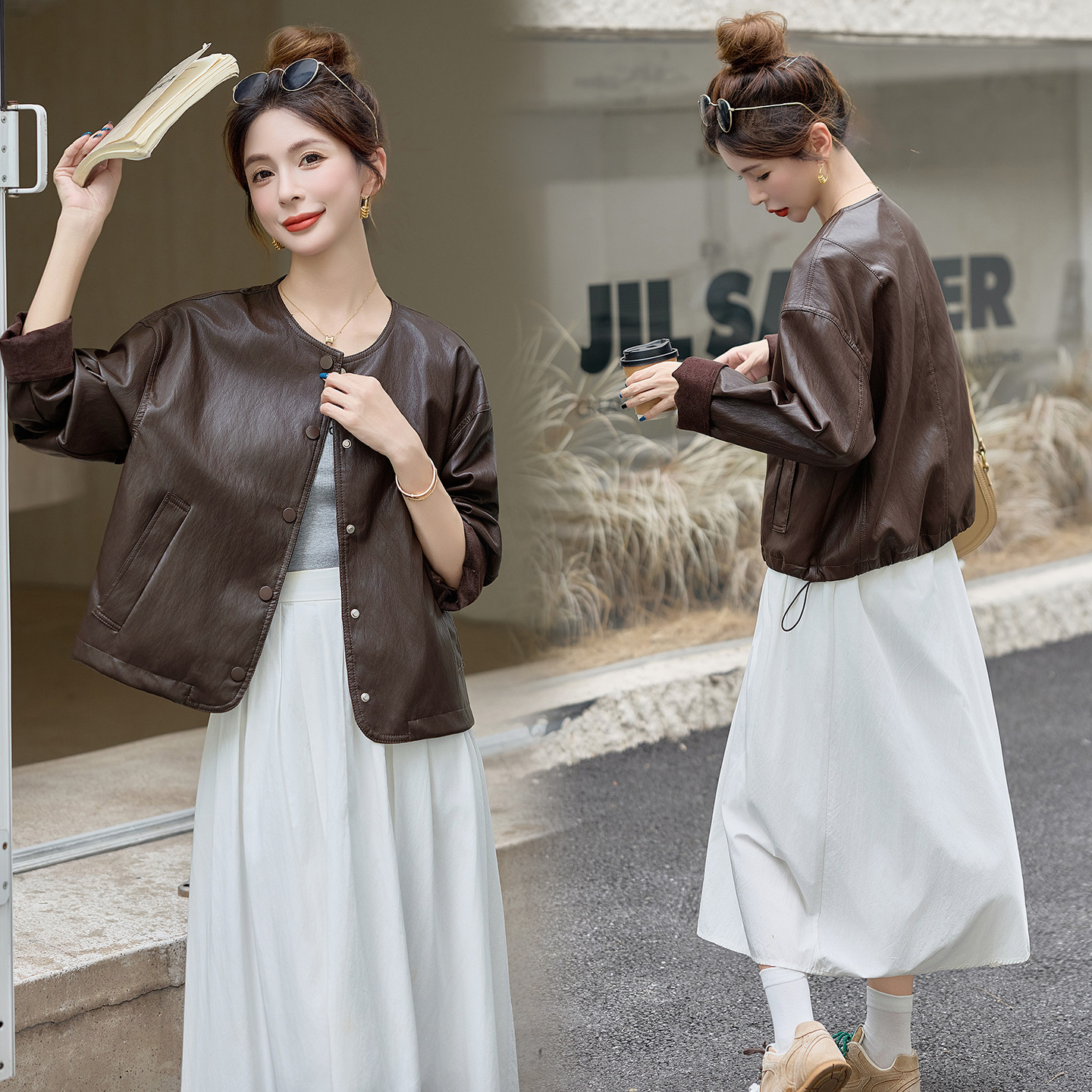 新品现货小皮衣女短款韩版洋气休闲显瘦1C115-2538-P115-K258,女装皮衣,吾爱衣