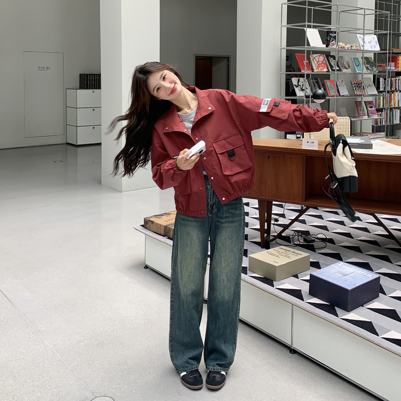 【新品现货】2025新款秋装夹克风衣短外套女266-p120-k178,女装短外套,2C266