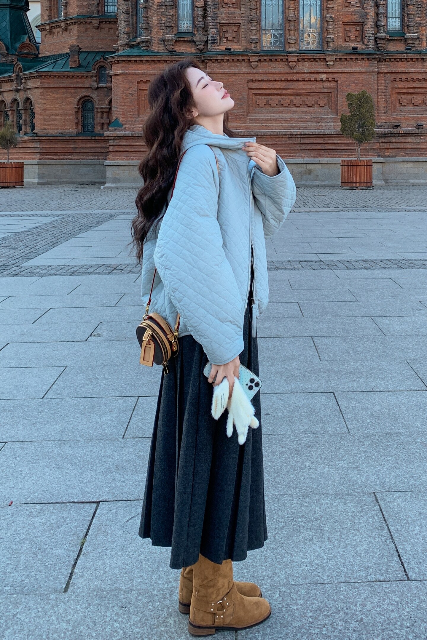 菱格羽绒服外套女2025新款秋冬加厚小个子高级感气质百搭夹克上衣,女装羽绒服,2C086
