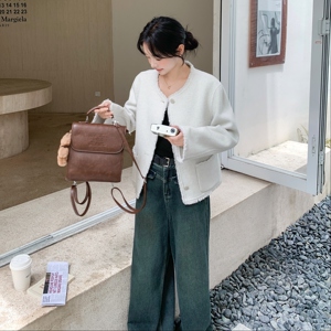 小香风双面羊绒大衣女短款2025秋冬新款韩版宽松显瘦羊毛呢外套图片