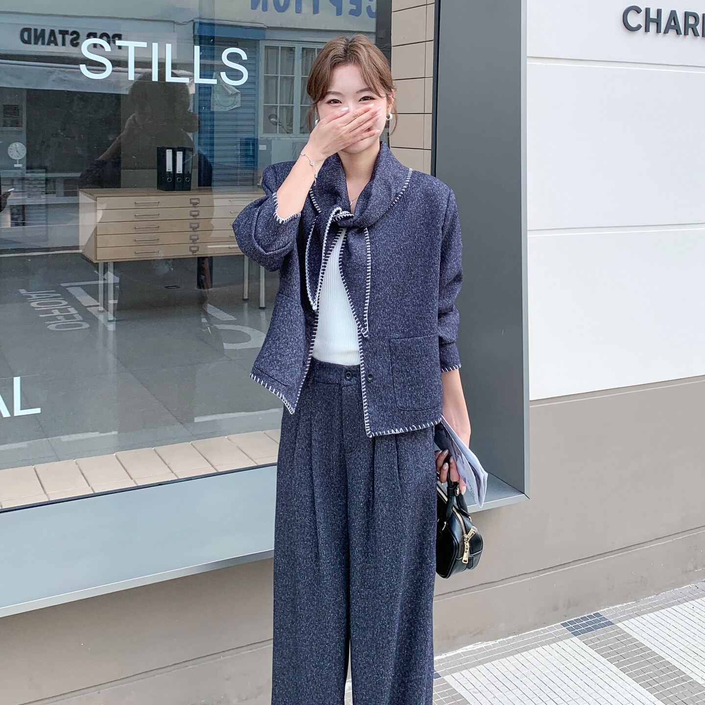秋装新款现货高品质三件套套裤2C271-9562-P185K278,女装套装/套裙,2C271