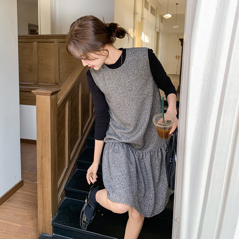 【现货】老钱风重工面料百搭马甲裙088-7709P145K198,女装连衣裙,2C088