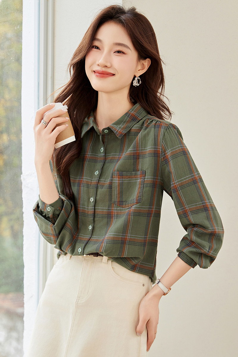 2025春秋衬衫长袖女,女装衬衫,锦绣伊人