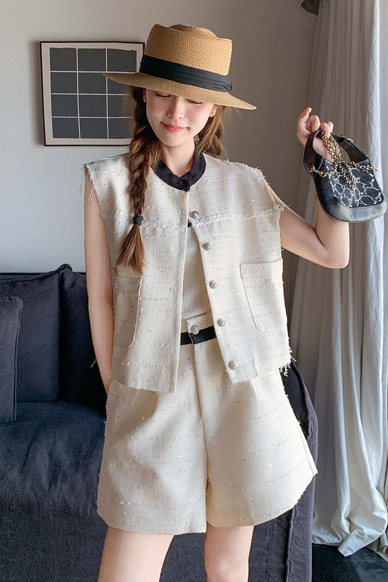 【现货】小香风马甲套装088-7723P165K238,女装套装/套裙,2C088