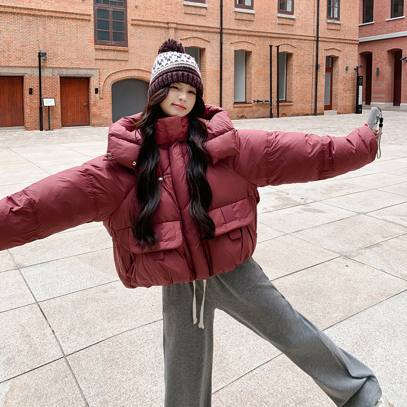 90绒设计师款玫粉短款羽绒服2C291-YRF13111-P285-K499大货已出,女装羽绒服,2C291