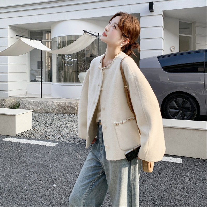 现货70毛双面尼短外套2C117-1807P245K348,女装短外套,2C117