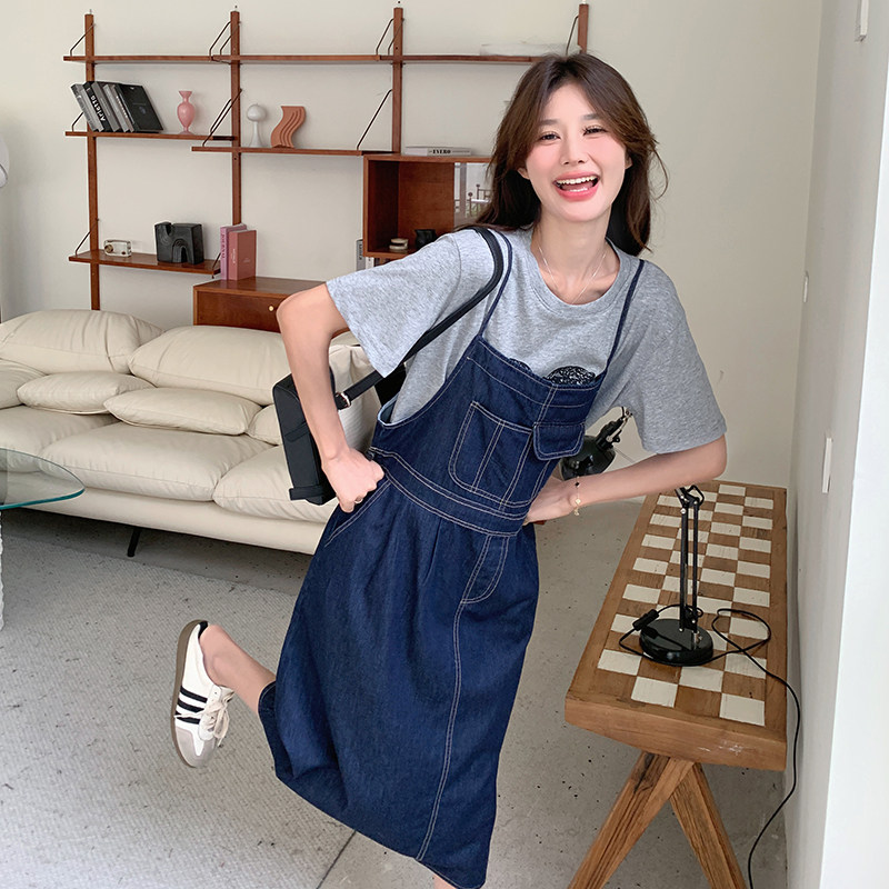 新款现货2025夏季休闲抽带牛仔两件套套装2C098-851P135K198,女装套装/套裙,2C098