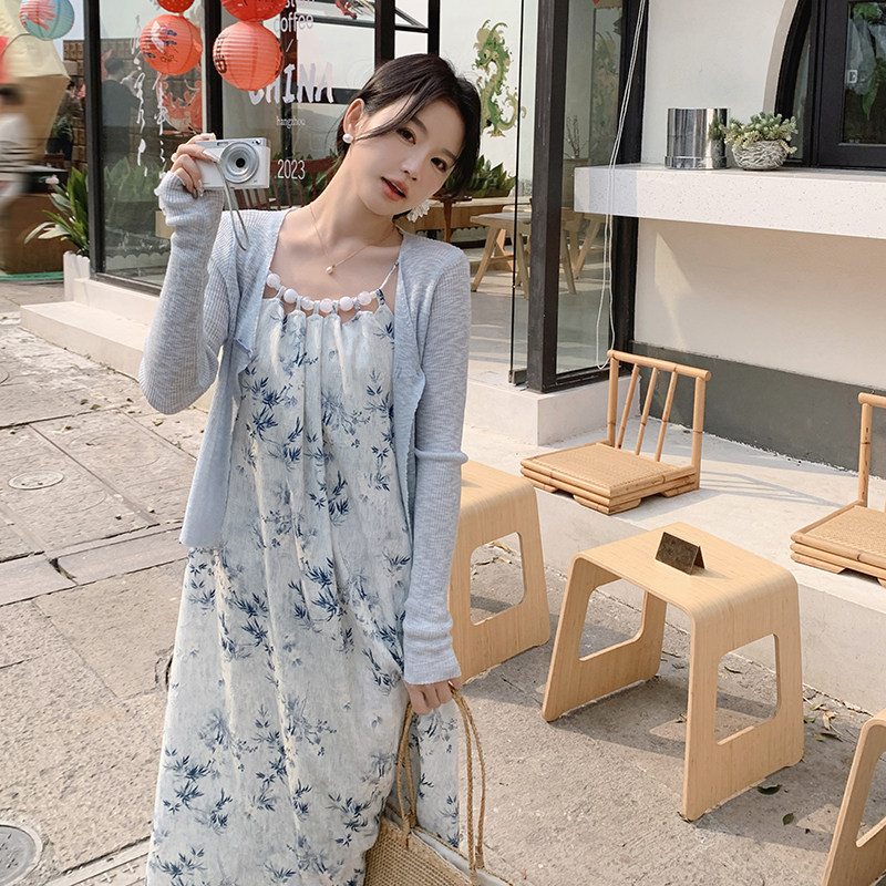现货【买家秀】夏款吊带裙披肩两件套2C353-8620-p140-K208,女装套装/套裙,2C353