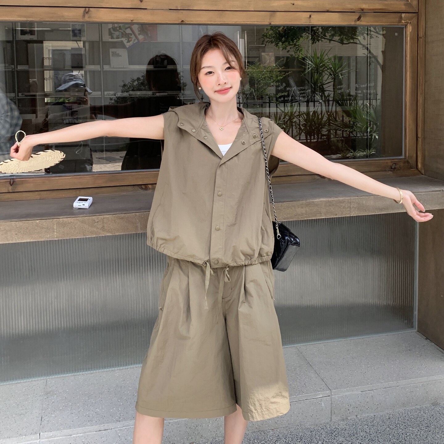 时尚套装运动女装洋气减龄裤子阔腿裤上衣短袖显瘦气质小个子休闲,女装套装/套裙,2C212