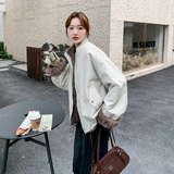 小众设计感两面穿棉服女冬季短款小个子韩版加厚羊羔毛保暖外套，女装派克服，2C166