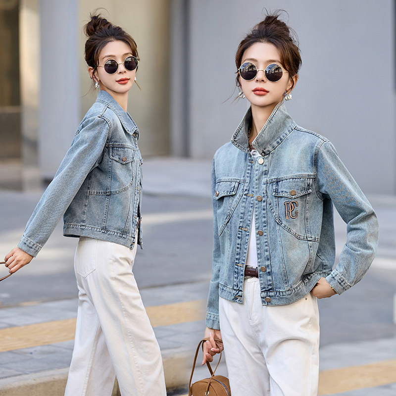 2025年春装新款牛仔短款外套,女装短外套,梦依缘
