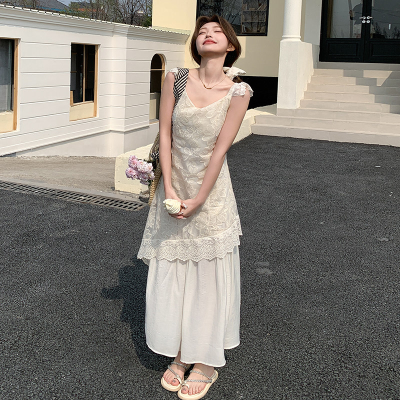 今日新品现货蕾丝长裙法式超好连衣裙2C275-5513-P125-K198,女装连衣裙,2C275