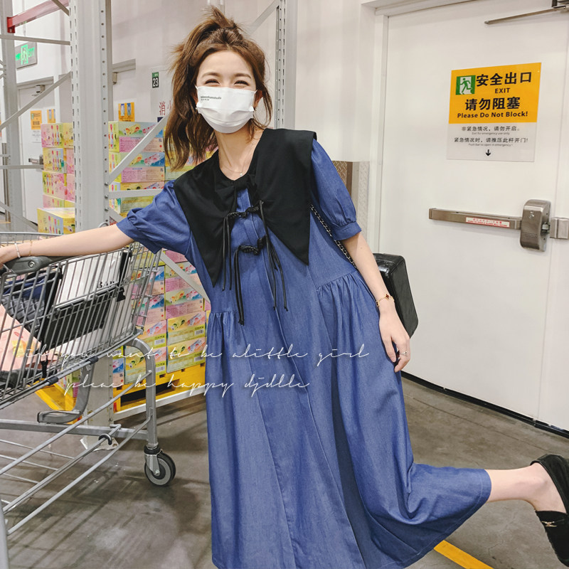 档口 新中式盘扣！2026夏季复古牛仔连衣裙 L666-P125 K178图片