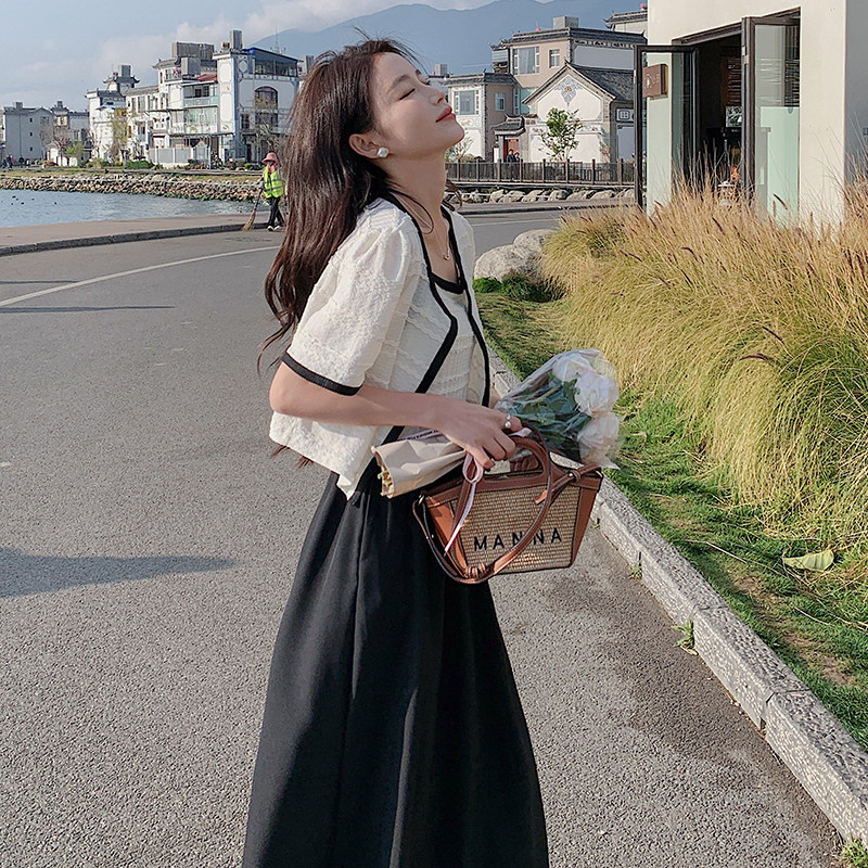 【夏现货】甜美时尚法式减龄小香风套装裙088-2353 p135控198图片