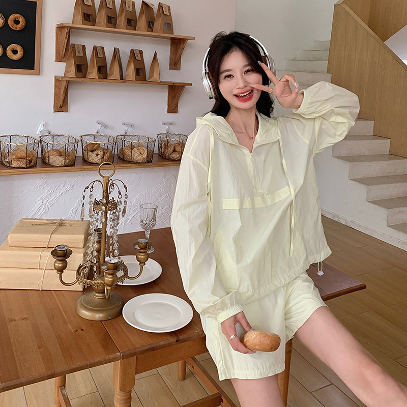 【新款现货】宽松休闲运动防晒两件套套装088-6608p135控188,女装套装/套裙,2C088