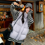 紫色羽绒服马甲女秋冬2025新款立领设计感宽松保暖减龄面包服外套，女装马甲，2C131