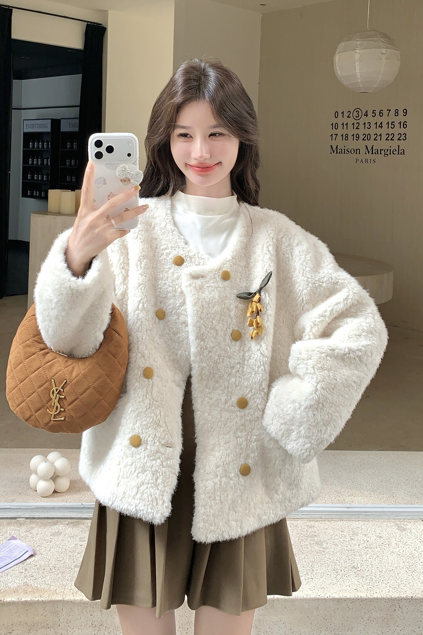新品现货皮毛一体外套2C087-9283-P199-K279,女装短外套,2C087