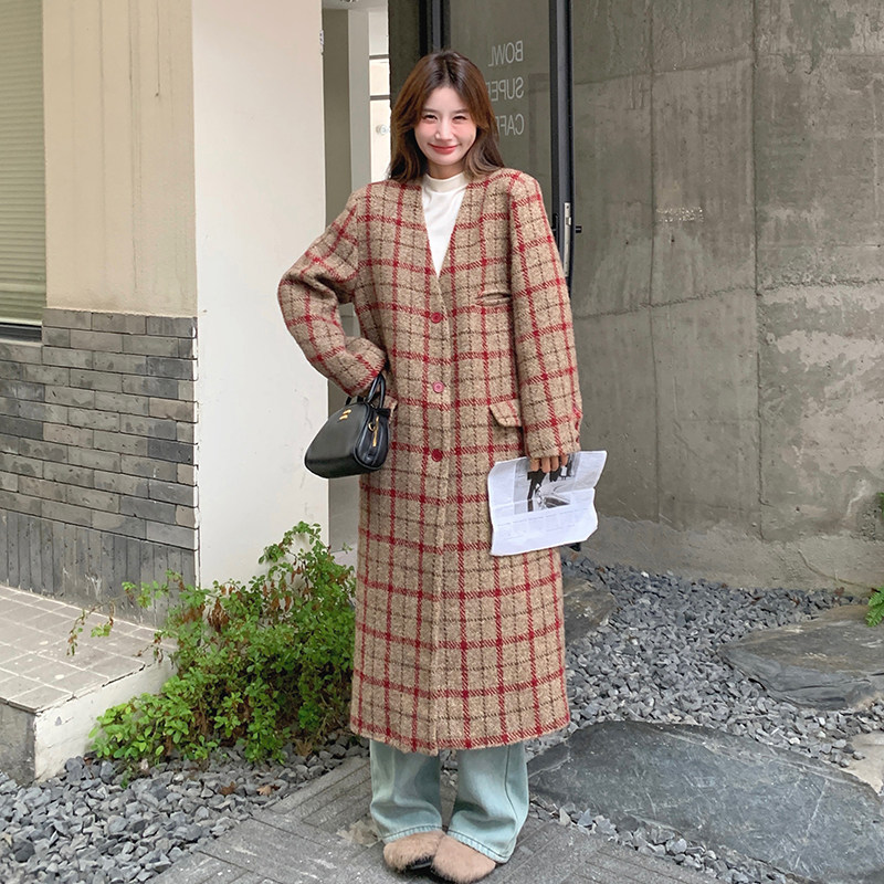 现货主推~~格子毛呢（内胆夹棉）2C203-7671-P195-K288,女装毛呢外套,2C203
