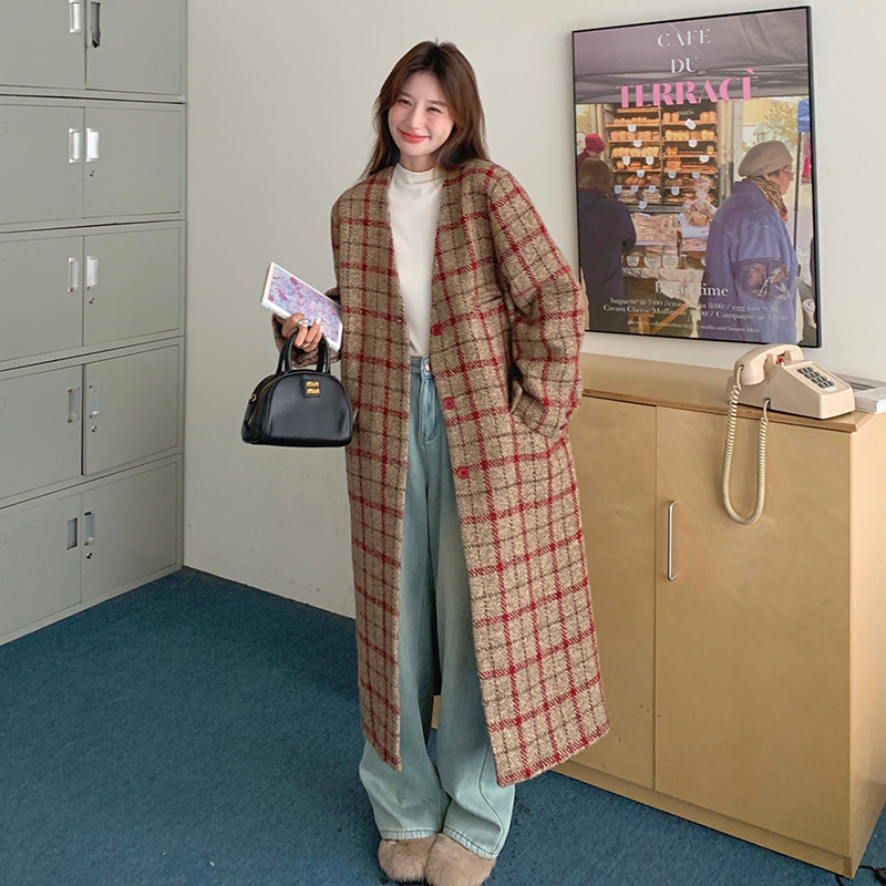 现货主推~~格子毛呢（内胆夹棉）2C203-7671-P195-K288,女装毛呢外套,2C203