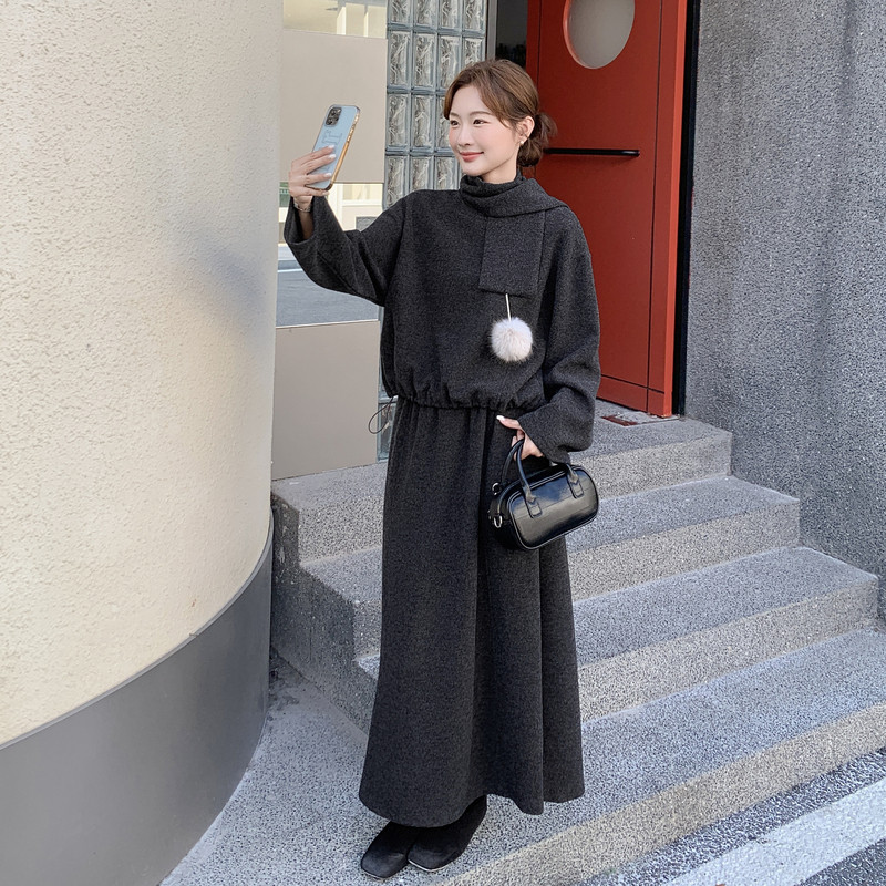 现货主推！！早冬针织卫衣套装（配围巾）2C203-5571-P185-K278,女装套装/套裙,2C203