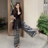 大象花小众新款穿搭一整套女夏巨好看网纱拼接T恤半身裙两件套装，女装套装/套裙，2C218