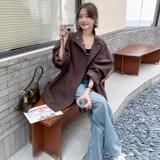 现货2026秋装红咖色立领风衣135款P140控198，女装风衣，2C139