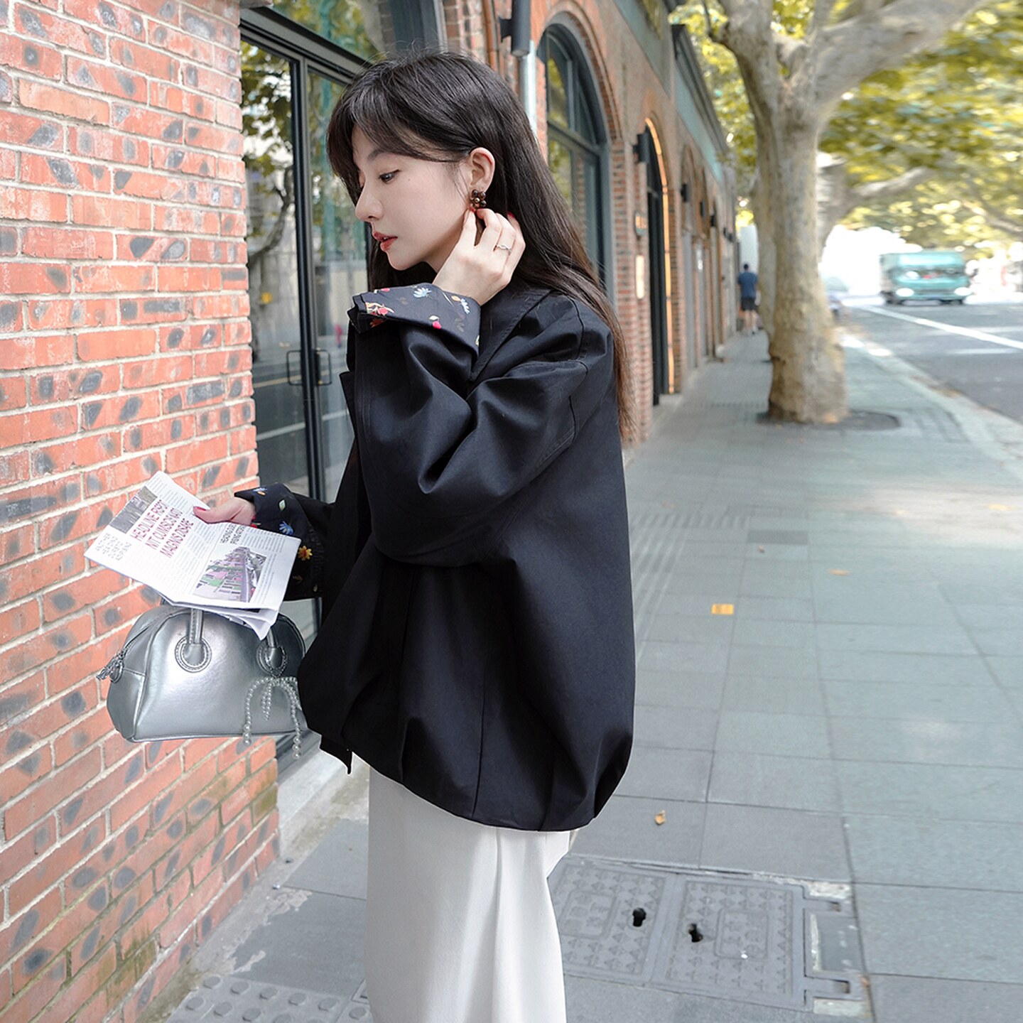【新款】撞色短款夹克D76P145K228,女装短外套,2D008