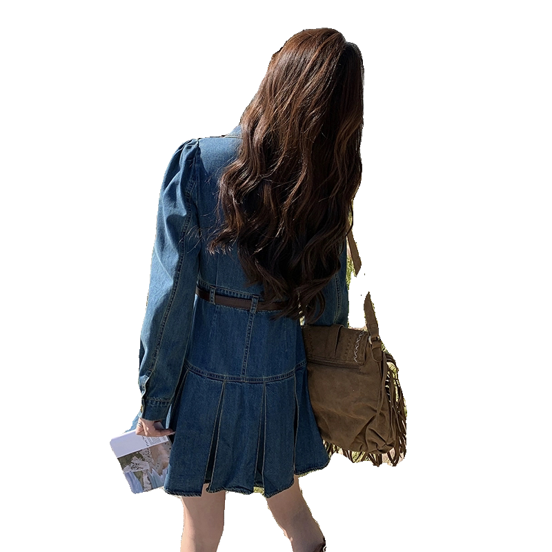 新款牛仔百褶裙2C170-3015-P145-K218,女装连衣裙,2C170
